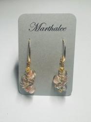 Lampwork & Gold Circlet earrings by Martha Boles