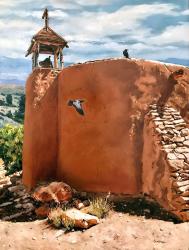 Old Morada With Ravens by Ric Dentinger