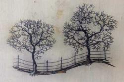 Trees and Fence by Jack Wolfsen
