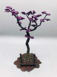 Purple Foliage Barbwire Tree Card Holder #20 by Jack Wolfsen