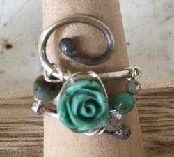 Blue Rose Ring by Vicki Davis