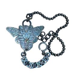 Kitty Butterfly Geometric Neckpiece/Bracelet with Labradorite by Carlos Montanaro