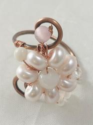 Pearl Flower Ring by Vicki Davis