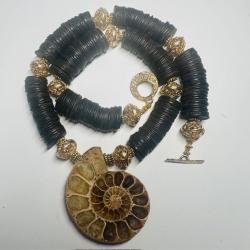 Ammonite necklace by Martha Boles