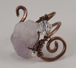 Raw Amethyst Ring by Vicki Davis