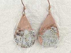 STAMPED TEARDROP EARRINGS by Vicki Davis