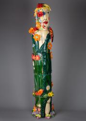 Flower Girl Totem by Gloria Cates