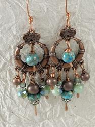 Multistrand earrings by Vicki Davis