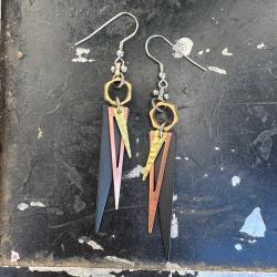 Multicolor Geometric Drop Earrings by Carlos Montanaro