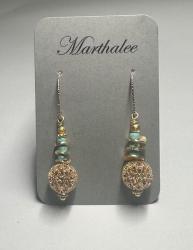 Turquoise & vermeil earrings by Martha Boles