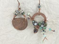 MISMATCHED ETCHED EARRINGS by Vicki Davis