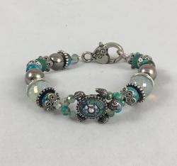 Blue turtle bracelet by Vicki Davis