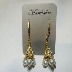 Pearl & vermeil earrings by Martha Boles