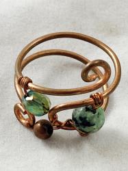 Copper and Jasper ring by Vicki Davis