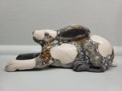 Raku Hare by Cathy Crain