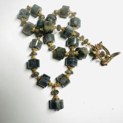 Labradorite & Bronze necklace by Martha Boles