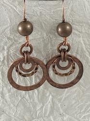 Copper Circle earrings by Vicki Davis