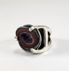 Tabasco Geode Ring Size 6 by Fred Tate