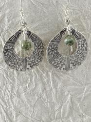 Etched  earrings by Vicki Davis