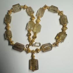 Rutilated Quartz Necklace by Martha Boles