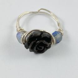 Black rose ring by Vicki Davis