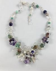 Flower necklace by Vicki Davis