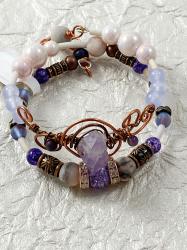 Amethyst wrap bracelet by Vicki Davis