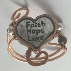 Faith Hope Love ring by Vicki Davis