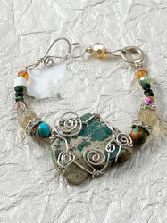 Wire wrapped bracelet by Vicki Davis