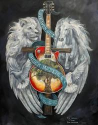 Guitar Print by Karen Ducker