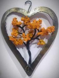 Orange  Tree Heart Ornament #9 by Jack Wolfsen