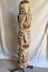 Men's Heads Totem by Gloria Cates