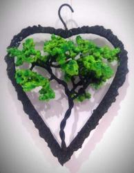 Light Green Tree Heart Ornament #3 by Jack Wolfsen