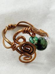 Copper and Jasper ring by Vicki Davis