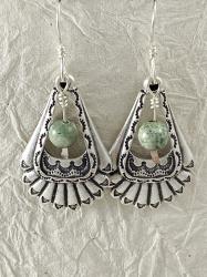 Silver Fan earrings by Vicki Davis