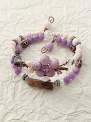 Pink and Purple Wrap Bracelet by Vicki Davis