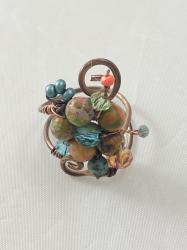 Fall Flower Ring by Vicki Davis