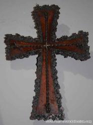 Metal Cross w/ Barbed  Wire by Jack Wolfsen