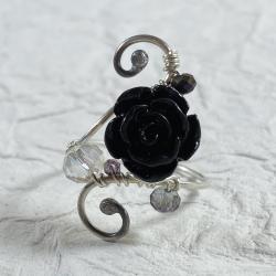 Black Rose ring by Vicki Davis