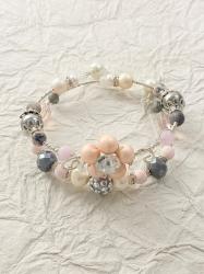 Pink Pearl Wrap Bracelet by Vicki Davis