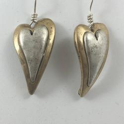 Large Heart earrings by Vicki Davis