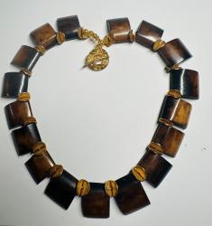 Bone & vermeil necklace by Martha Boles