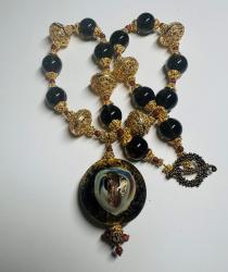 Venetian Glass Necklace by Martha Boles