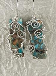 Wrapped Jasper earrings by Vicki Davis