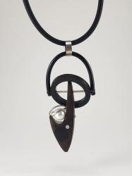 Ebony and Pearl Pendant by Fred Tate