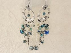 Long Silver Dangle Earrings by Vicki Davis