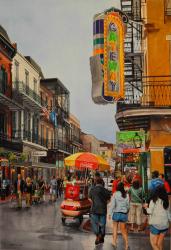 Twilight on Bourbon Street by Bob Cook