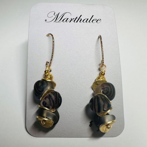 Lampwork  earrings by Martha Boles