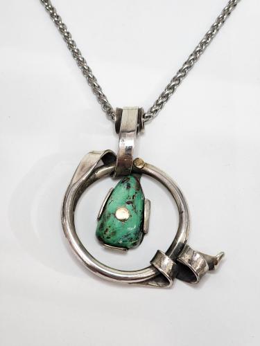 Turquoise Pendant Necklace by Fred Tate