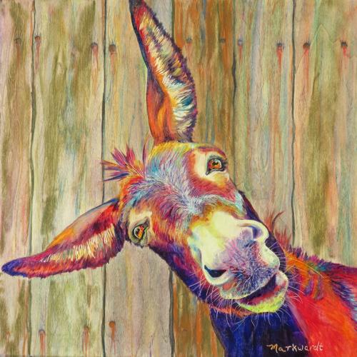 Wonky Donkey 3/200    16x16 by Sharon Markwardt's Prints